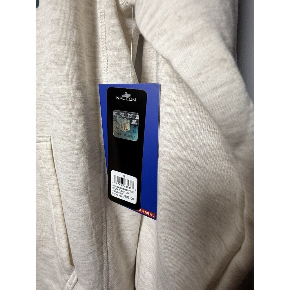 Philadelphia Eagles Hoodie Men’s Med Heather Gray Logo Pullover Sweatshirt NWT - Picture 5 of 11